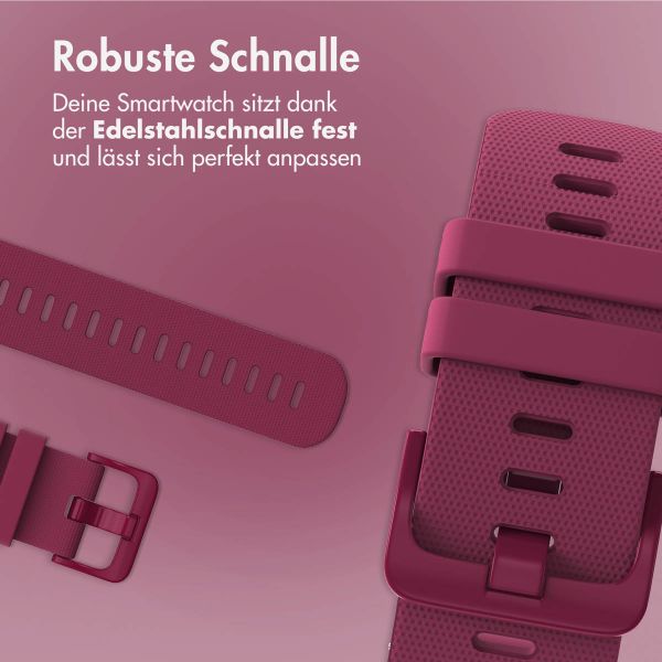 imoshion Sport-Silikonarmband mit Schnalle - Universelle 20 mm Anschluss - Magenta