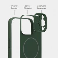 Accezz Grip Backcover mit MagSafe Apple iPhone 15 Pro - Dunkelgrün
