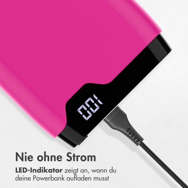 imoshion Powerbank - 20.000 mAh - Schnelles Aufladen und Power Delivery - Hot Pink