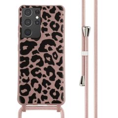 imoshion SilikonHülle design mit Band Samsung Galaxy S21 Ultra - Animal Pink
