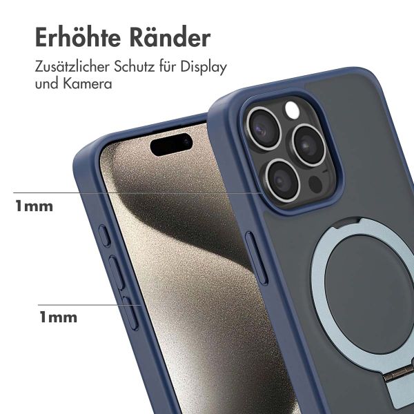 Accezz Ring Stand Backcover mit MagSafe Apple iPhone 15 Pro Max - Blau