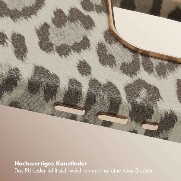 Selencia Sabi Backcover Leopardenmuster mit MagSafe Apple iPhone 15 Pro - Soft Ivory