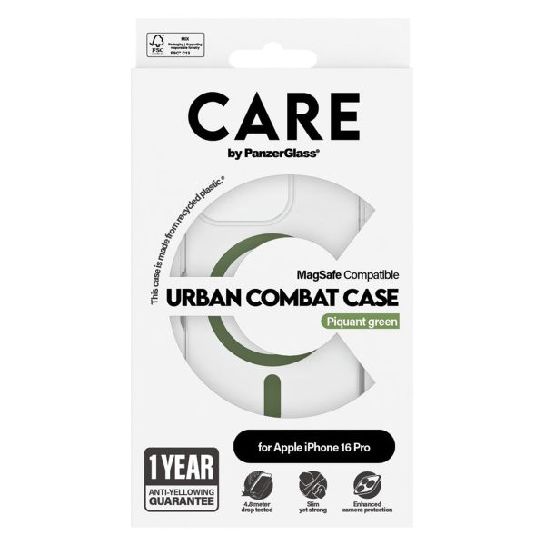 CARE by PanzerGlass Urban Combat Case MagSafe Apple iPhone 16 Pro - Green