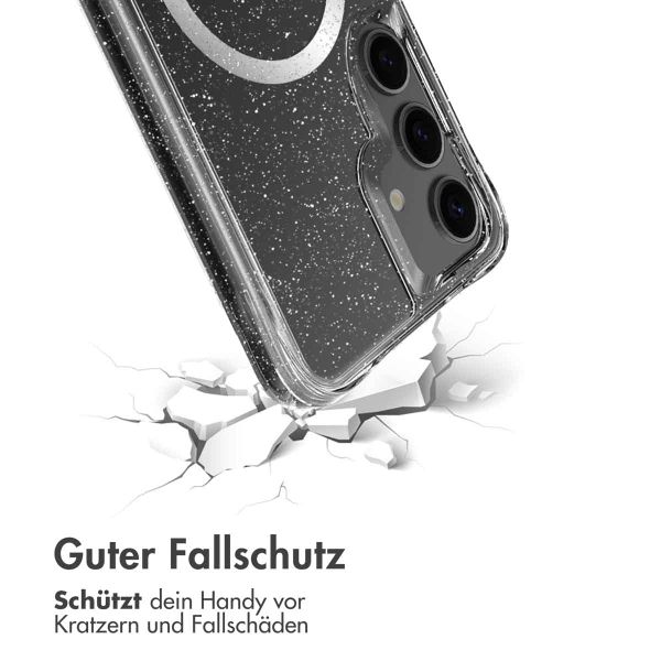 imoshion Glitzer Back Cover mit MagSafe für das Samsung Galaxy S24 - Silber