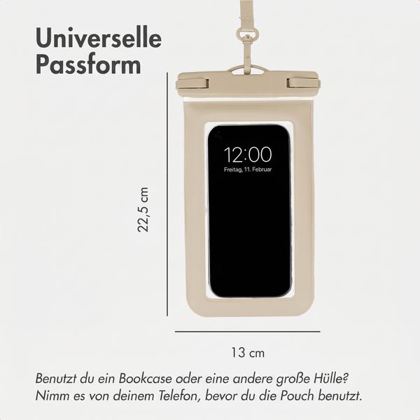 imoshion Floating Waterproof Pouch - Universelle wasserdichte Handyhülle - Beige