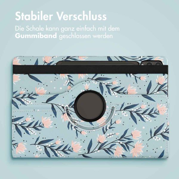 imoshion 360° drehbare Design Klapphülle Samsung Galaxy Tab S10 Plus / Tab S9 FE Plus / Tab S9 Plus - Flowers