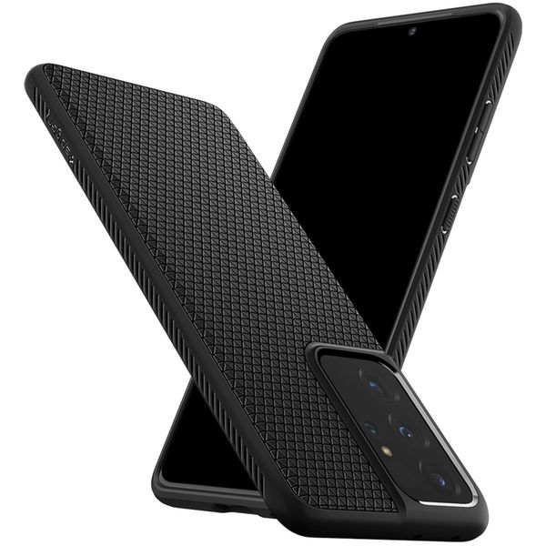 Spigen Liquid Air™ Backcover Samsung Galaxy S21 Ultra - Schwarz