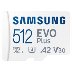 Samsung EVO Plus microSD 2024 - 512GB - Inklusive SD-Adapter - UHS-I/U3/Full HD/4K UHD