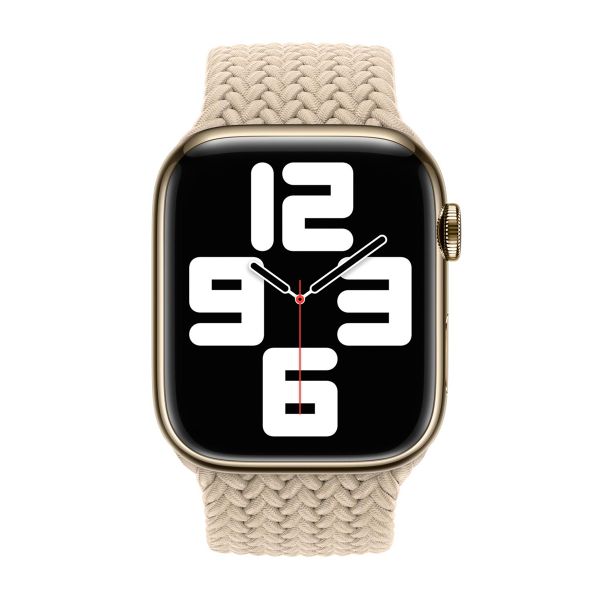 Apple Geflochtenes Solo Loop für  Apple Watch | 38/40/41/42 mm - Größe 4 - Beige