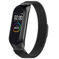 imoshion Mailändische Magnetarmband für das Xiaomi Mi Band 3 / 4 - Schwarz