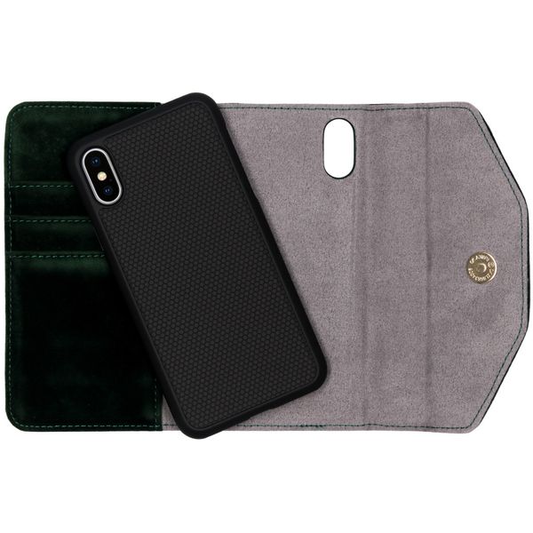 iDeal of Sweden Mayfair Clutch Velvet Grün für das iPhone Xs / X