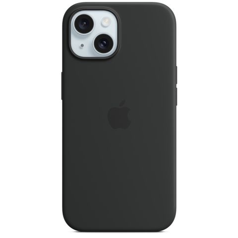 Apple Silikon-Case MagSafe für das Apple iPhone 15 - Black