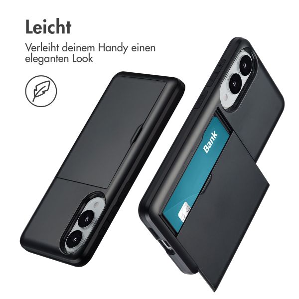 imoshion Backcover mit Kartenfach Samsung Galaxy S25 Edge - Schwarz