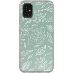 imoshion Design Hülle Samsung Galaxy A51 - Leaves Line-Art