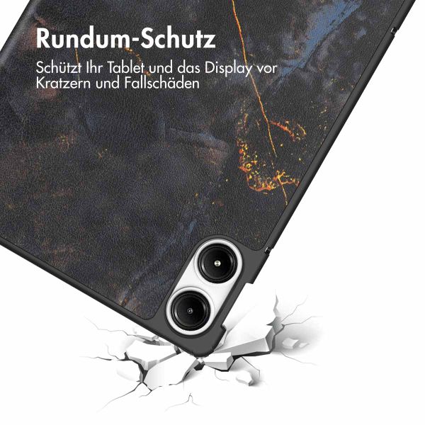 imoshion Design Trifold Klapphülle für das Xiaomi Redmi Pad Pro / POCO Pad - Black Marble