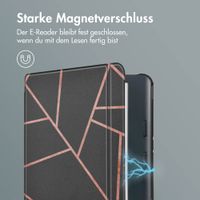 imoshion Design Slim Hard Case Sleepcover mit Stand Kobo Libra Colour - Black Graphic