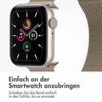 imoshion Mailändische Magnetarmband für die Apple Watch Series 1 bis 9 / SE (38/40/41 mm) | Series 10 (42 mm) - Größe M - Champagne