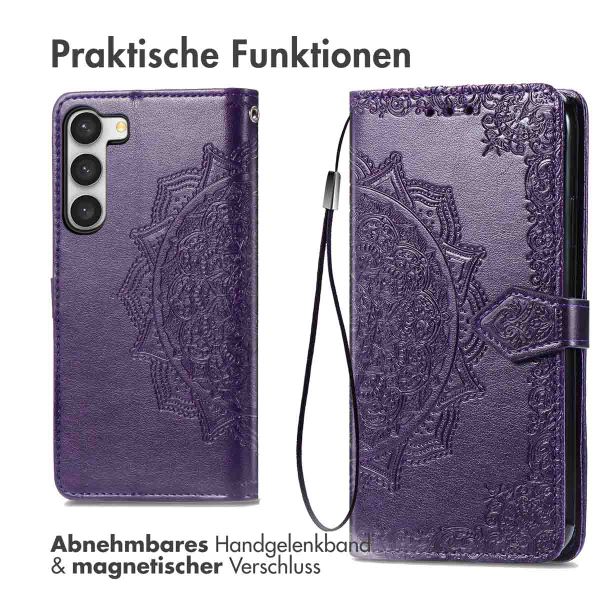 imoshion Mandala Klapphülle für das Samsung Galaxy S23 Plus - Violett