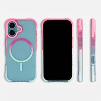 Selencia Gradient MagSafe Back Cover Apple iPhone 16 - Rosa / Blau