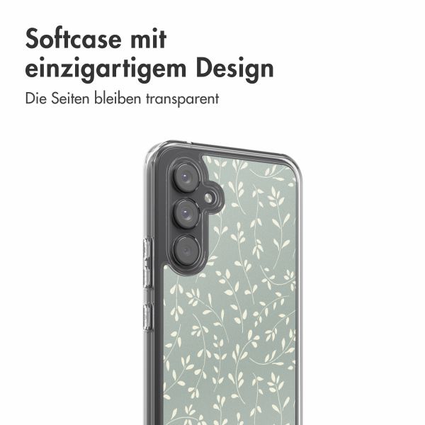 imoshion Design Hülle Samsung Galaxy A54 (5G) - Smoke Green Flowers