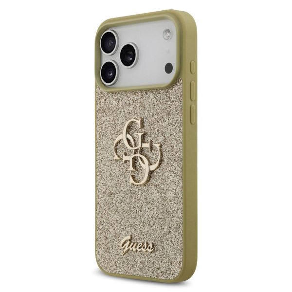 Guess Big 4G Logo Hülle Grained Apple iPhone 17 Pro Max - Gold
