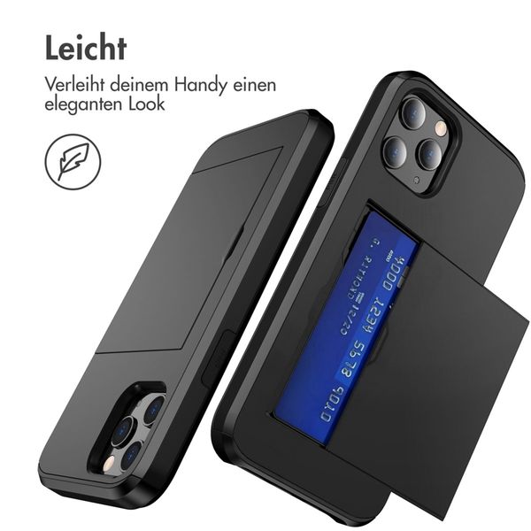 imoshion Backcover mit Kartenfach Apple iPhone 12 (Pro) - Schwarz