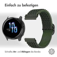 imoshion Elastisches Nylonarmband -   Universelle 22 mm Anschluss - Dunkelgrün