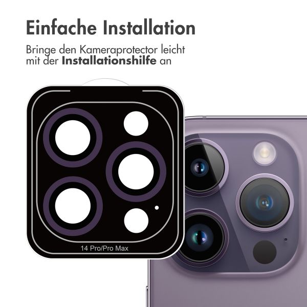 imoshion ﻿2er-Pack Objektivschutz für Kamera für das Apple iPhone 14 Pro / 14 Pro Max - Violett