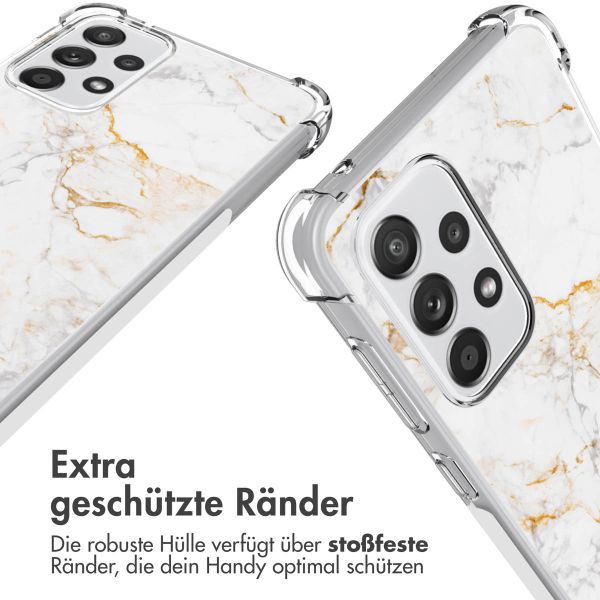 imoshion Design Hülle mit Band für das Samsung Galaxy A33 - White Marble