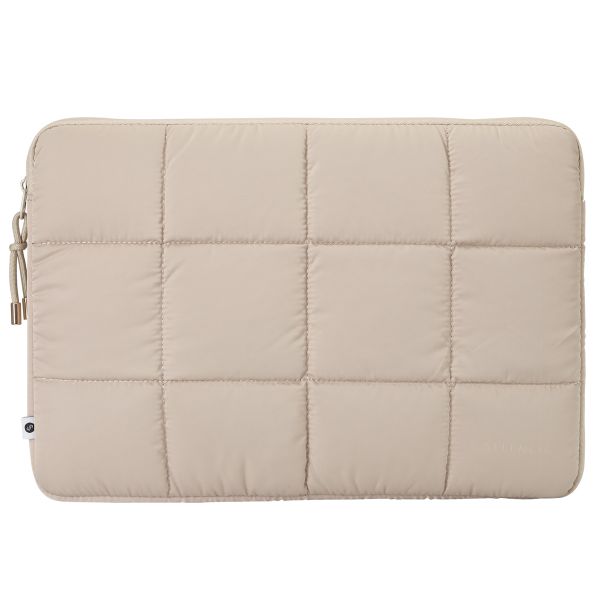 Selencia Puffy Laptop Hülle 15-16 Zoll - Laptop Sleeve - Beige