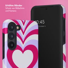 Selencia Vivid Back Cover Samsung Galaxy S23 - Double Hearts Rubine Red Lilac