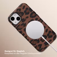 Selencia Sabi Backcover Leopardenmuster mit MagSafe Apple iPhone 13 - Mocha Brown
