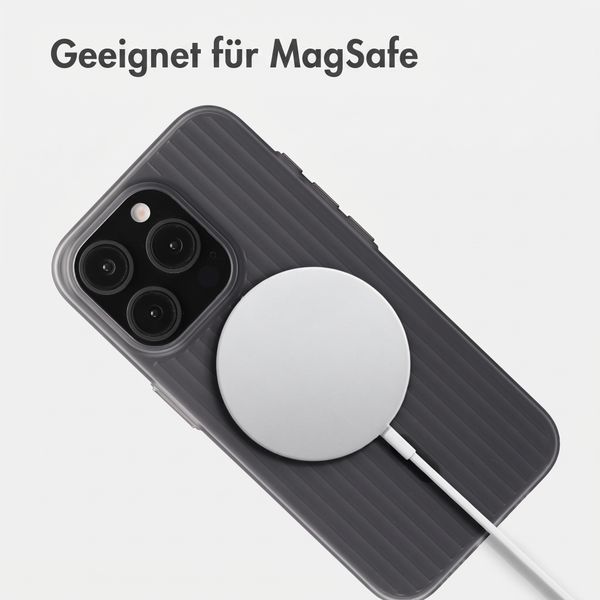 Accezz Lite Backcover mit MagSafe | Fluted | Apple iPhone 15 Pro - Grau