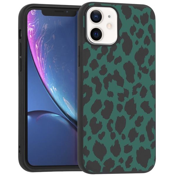 imoshion Design Hülle iPhone 12 Mini - Leopard - Grün / Schwarz