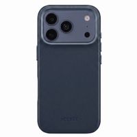 Accezz MagSafe Leather Backcover Apple iPhone 18 Pro / 17 Pro - Nightfall Blue