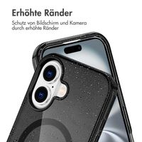 imoshion Sparkle Back Cover mit MagSafe für das Apple iPhone 16 - Glitzer Schwarz
