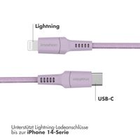 imoshion ﻿Lightning- auf USB-C-Kabel – nicht MFi-zertifiziert – Geflochtenes Gewebe – 2 m – Lila