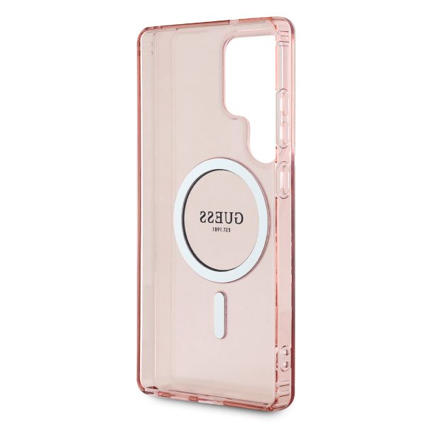 Guess MagSafe IML Glitter Gradient Case Samsung Galaxy S25 Ultra - Rosa