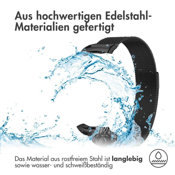 imoshion Magnetisches Milanaise Armband für das  Samsung Gear Fit 2 / 2 Pro - Schwarz