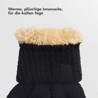 Selencia Touchscreen-Handschuhe mit Woll-Optik - Damen - Größe M - Schwarz