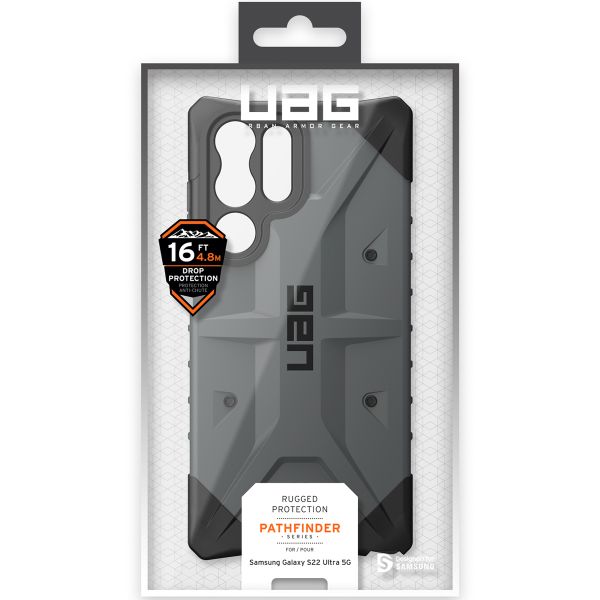 UAG Pathfinder Case für das Samsung Galaxy S22 Ultra - Silver