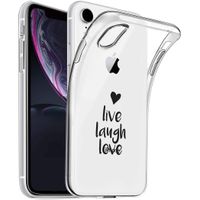 imoshion Design Hülle iPhone Xr - Live Laugh Love - Schwarz