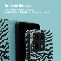 imoshion Design Klapphülle für das Xiaomi Redmi Note 13 Pro (5G) / Poco X6 - Black Blue Stripes