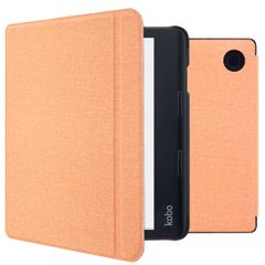 imoshion Canvas Sleepcover Klapphülle mit Stand Kobo Sage / Tolino Epos 3 - Peach