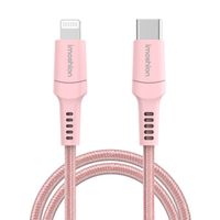 imoshion ﻿Lightning- auf USB-C-Kabel – nicht MFi-zertifiziert – Geflochtenes Gewebe – 2 m – Rosa