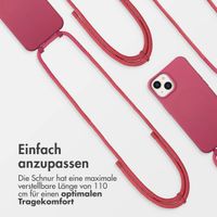imoshion Color Backcover mit abnehmbarem Handykette und MagSafe Apple iPhone 14 - Raspberry