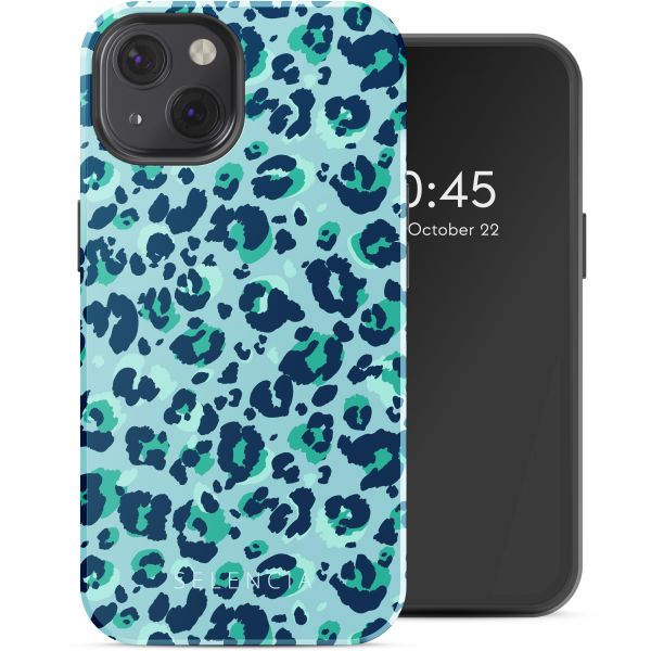 Selencia Vivid Tough Back Cover mit MagSafe für das iPhone 13 - Wild Spots Light Blue