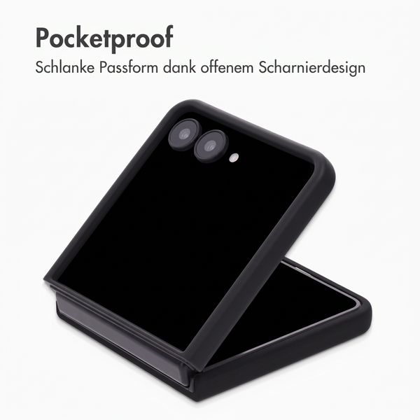 Accezz Liquid Silikoncase Samsung Galaxy Z Flip 8 - Schwarz