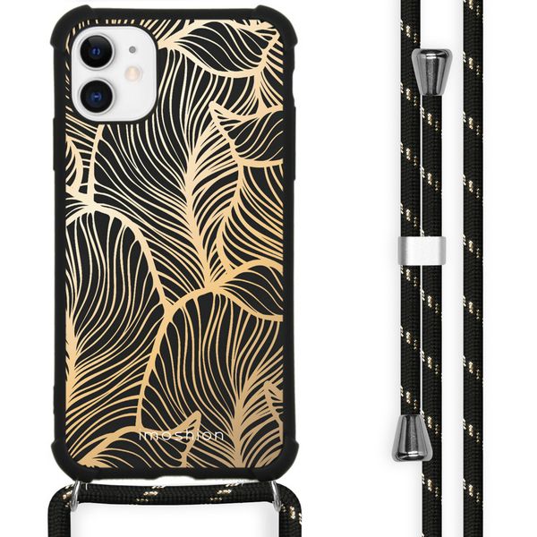 imoshion Design Hülle mit Band iPhone 11 - Golden Leaves