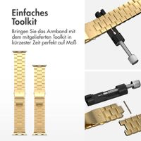 imoshion Edelstahlarmband für das Apple Watch Series 1 bis 10 / SE / Ultra (2) (44/45/46/49 mm) - Gold